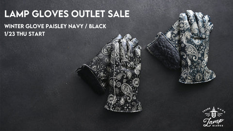 Lamp gloves OUTLET SALE Limited Model WINTER GLOVE PAISLEY