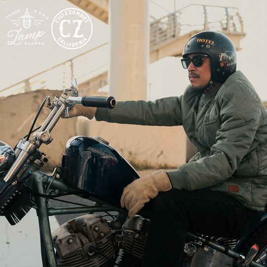 Lamp gloves × Cycle Zombies - Winter glove - Vintage Greige