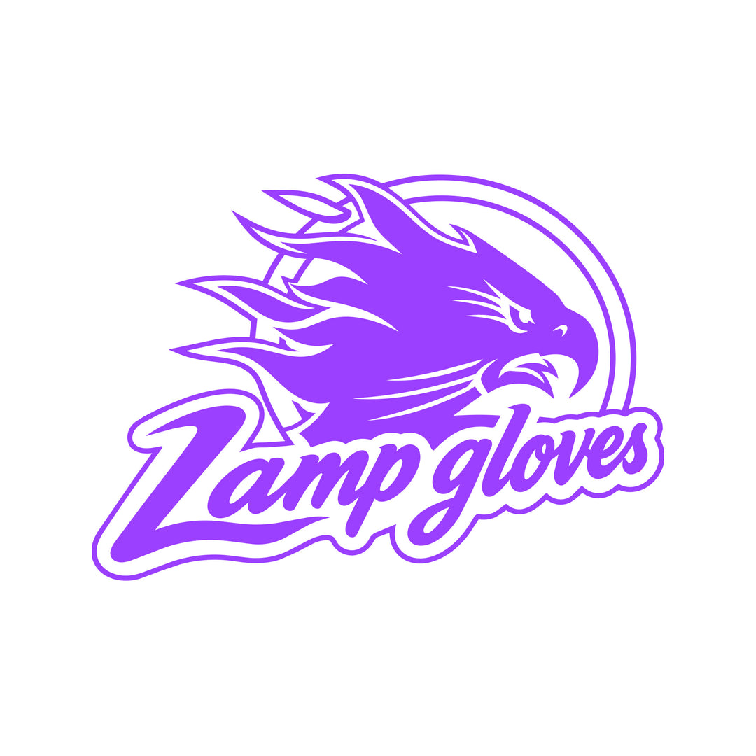 LAMP GLOVES -ORIGINAL STICKER「M」- PURPLE EAGLE