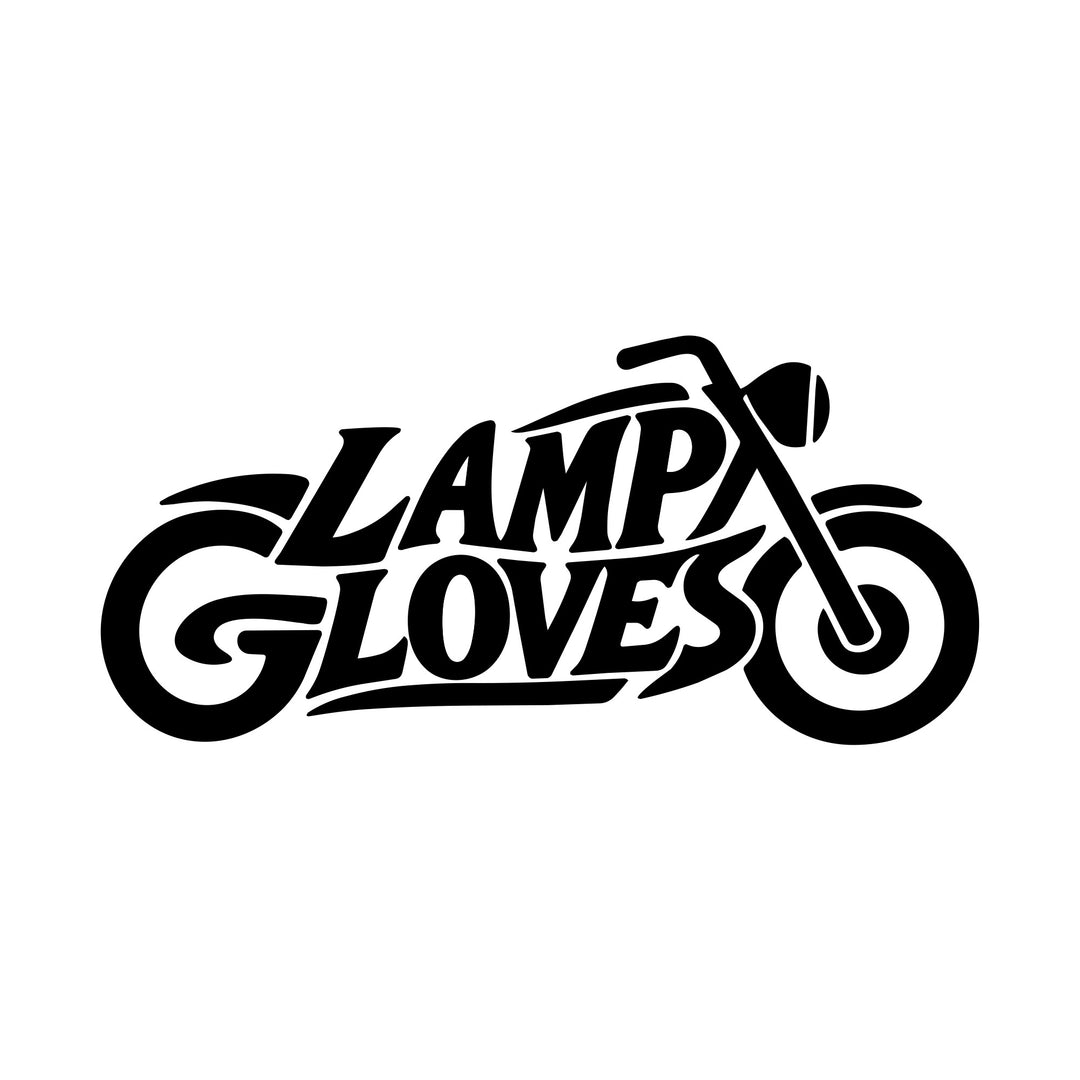 LAMP GLOVES -ORIGINAL STICKER「M」- LOGOCYCLE