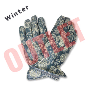 【OUTLET】Lamp gloves -Utility glove Winter glove- PAISLEY NAVY