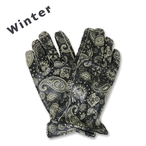 Lamp gloves -Winter glove-  PAISLEY BLACK
